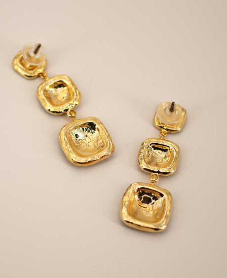Enamel Accented Dangle Earrings