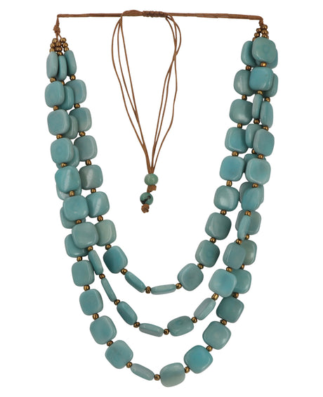Powder Blue Tagua Necklace