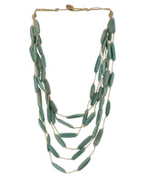 Soft Sea Green Tagua Tube Necklace