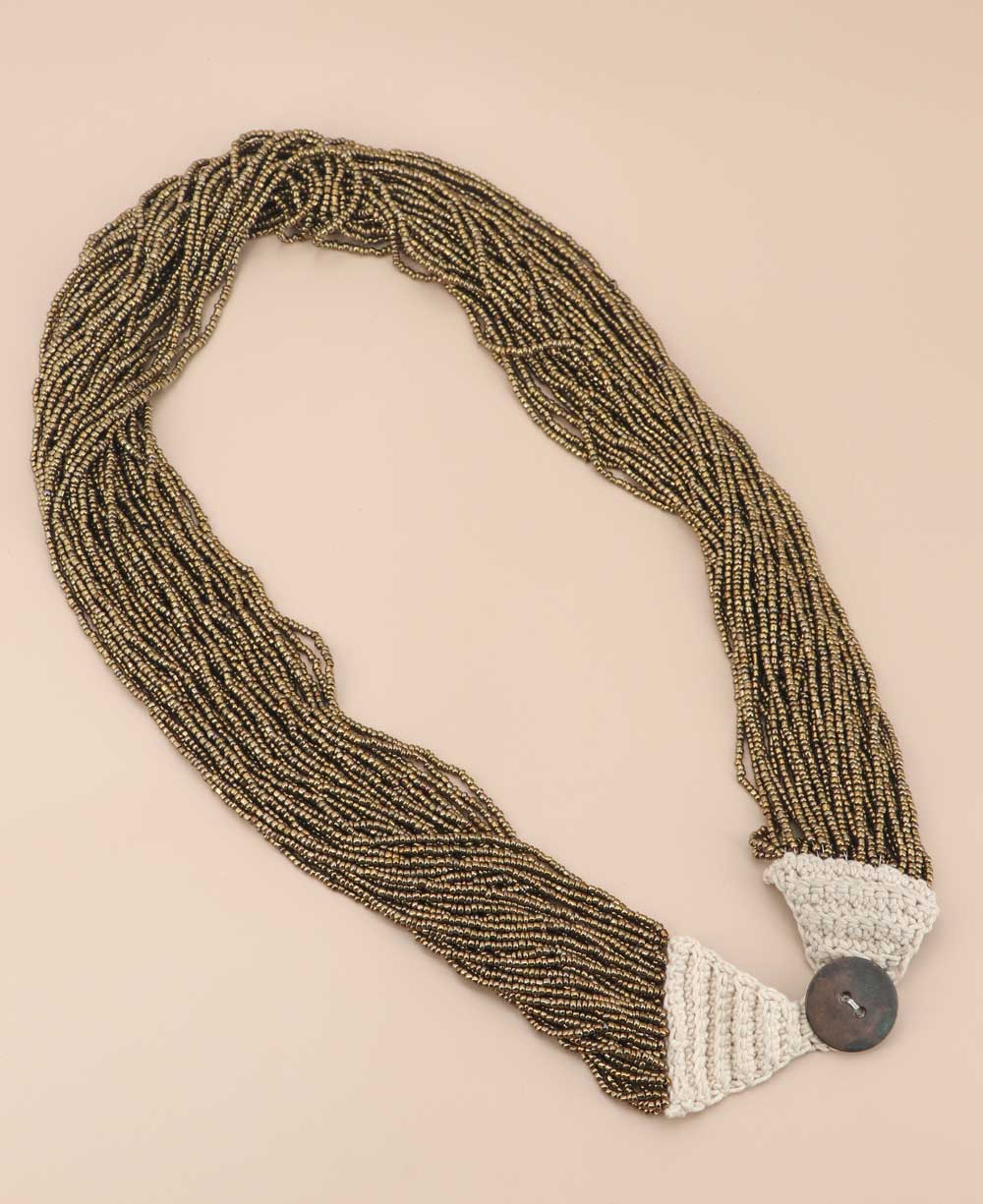antique gold bead necklace