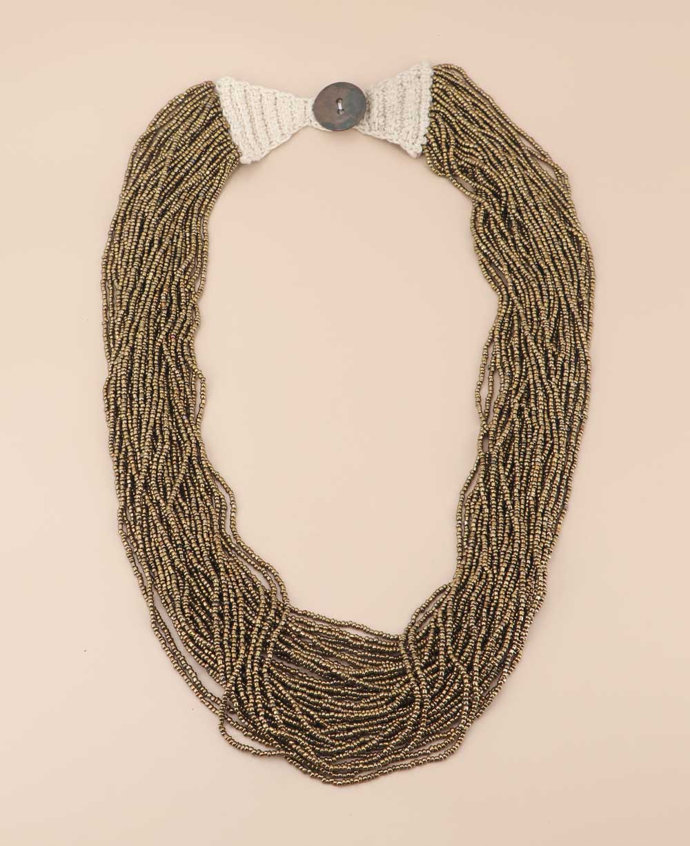 crochet work statement necklace