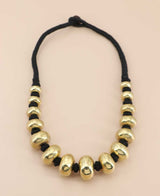 chunky beads gold necklace