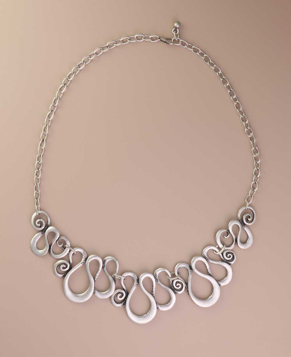 Swirly Curves Organic Statement Necklace – Cultural Elements