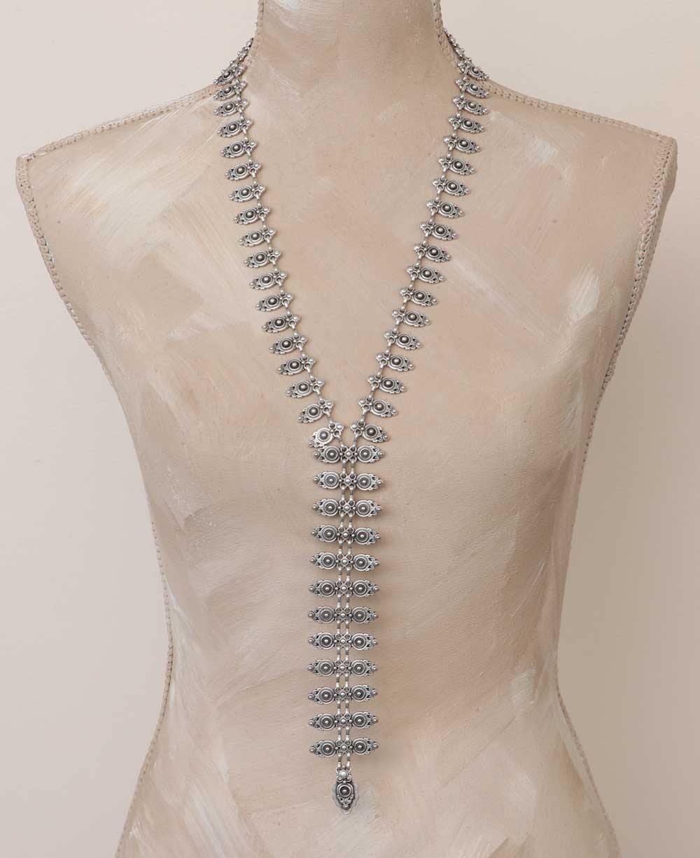 Y-Shaped Pewter Necklace Made in Turkey