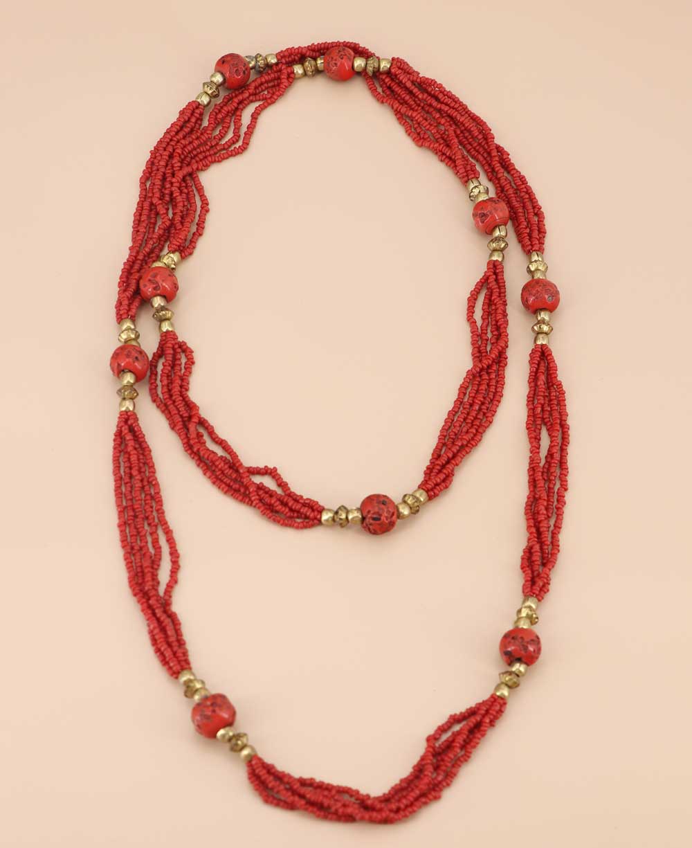 56-inch long beaded necklace