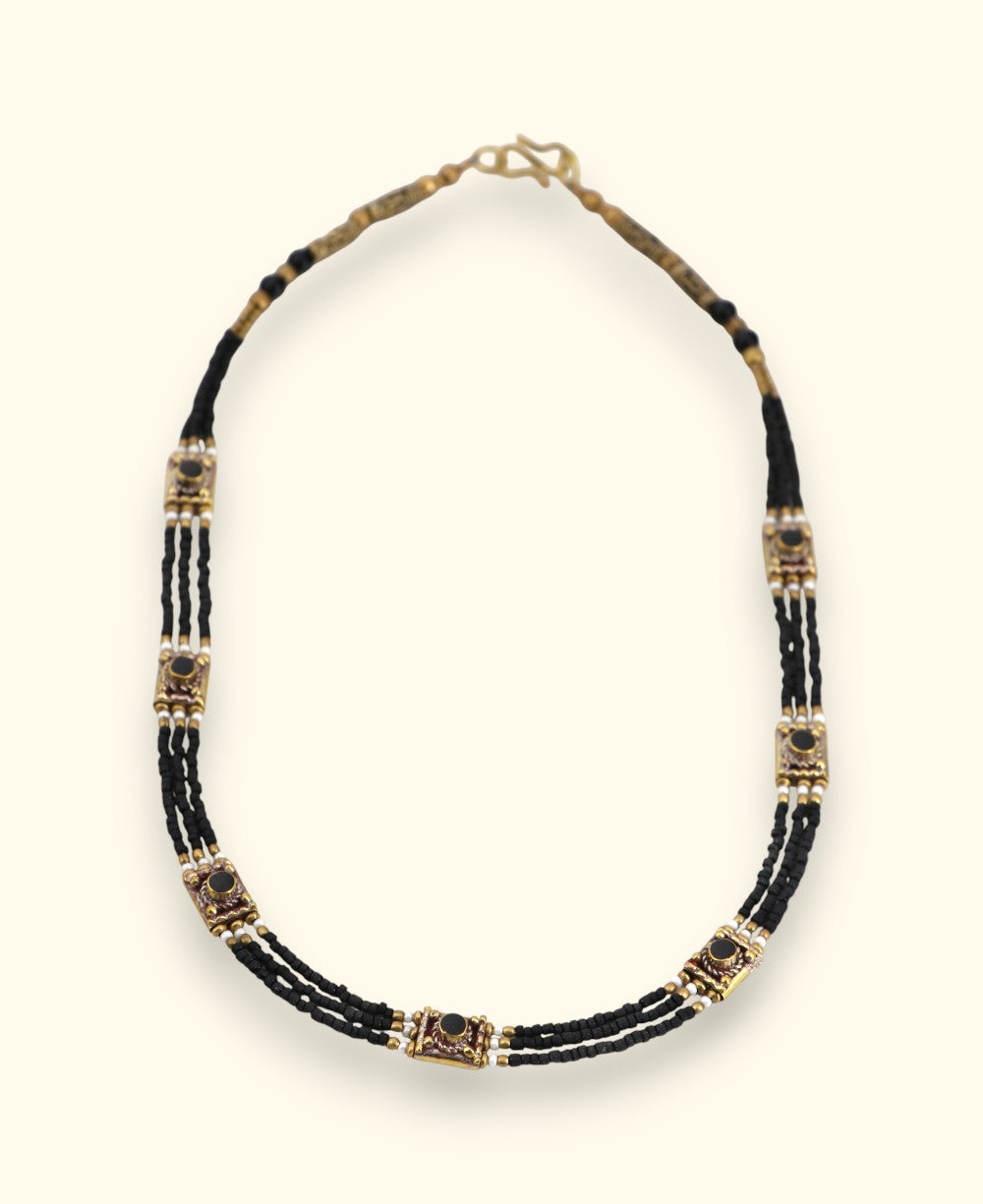 Beaded Tibetan Collar Necklace