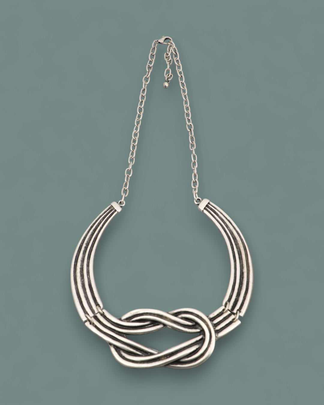 Silver Plated Infinity Knot Necklace – Statement Jewelry – Cultural ...