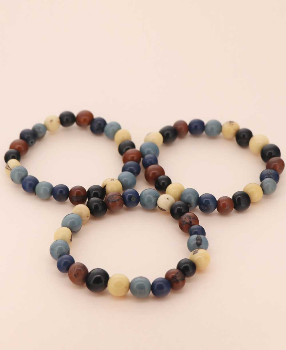 Mixed Shades Açaí Bead Bracelets