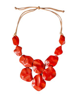 Bold artisan necklace with organically shaped Tagua pieces