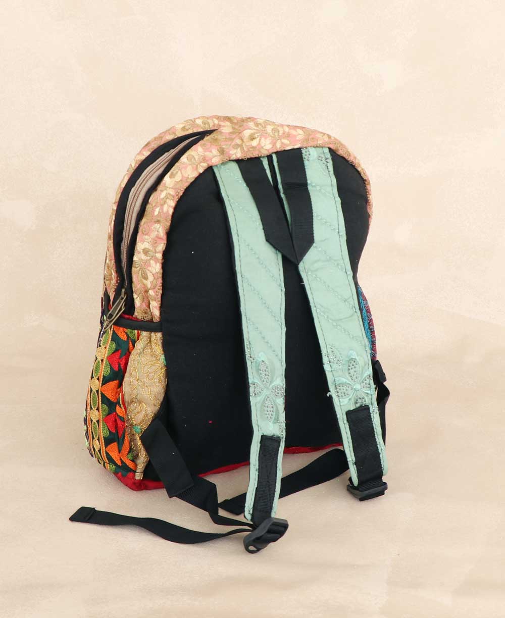 alternate backview Sustainable Recycled Fabric Backpack
