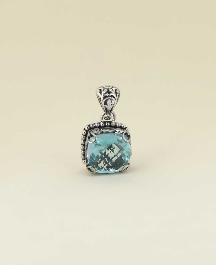 Handcrafted-sterling-silver-blue-topaz-pendant