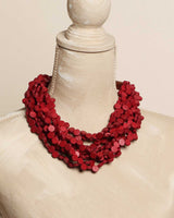 Twisted Multi-Strand Red Necklace