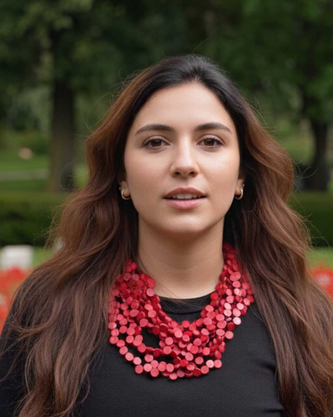Twisted Multi-Strand Red Necklace
