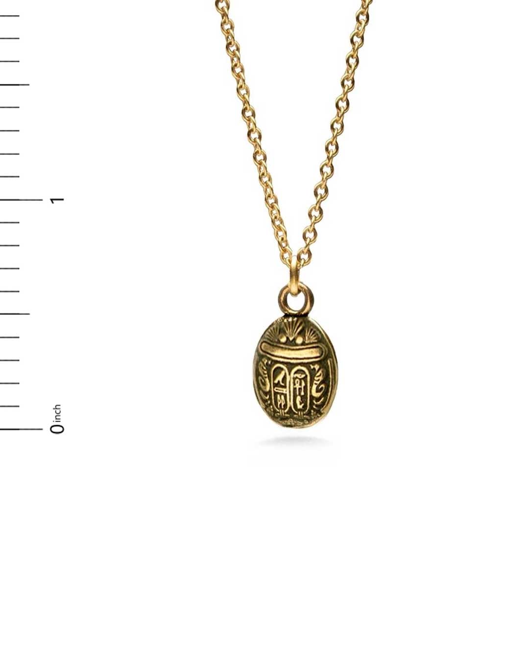 Dainty Scarab of the Sun Egyptian Symbol Necklace