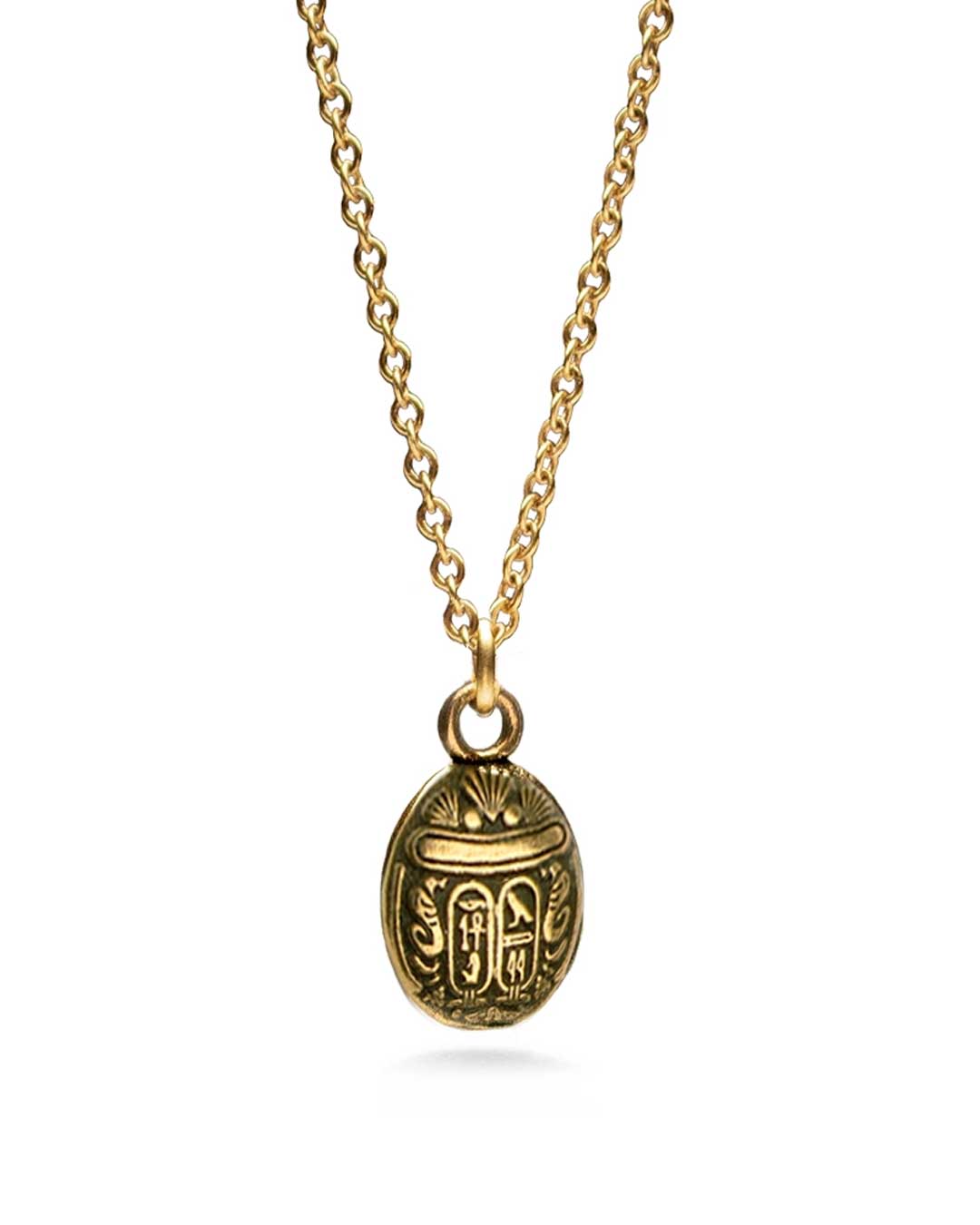 Dainty Scarab of the Sun Egyptian Symbol Necklace