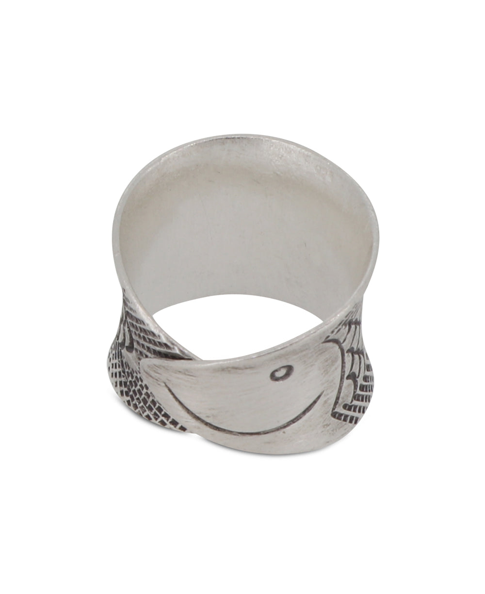 Thai Hilltribe Silver Fish Design Adjustable Ring