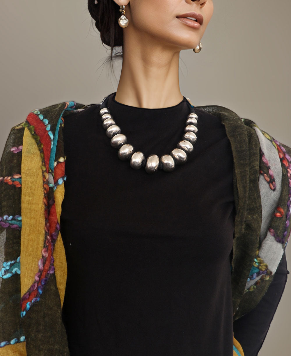 Chunky Beads Statement Necklace