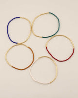 Set of 5 Stretch Delica Bead Bracelets