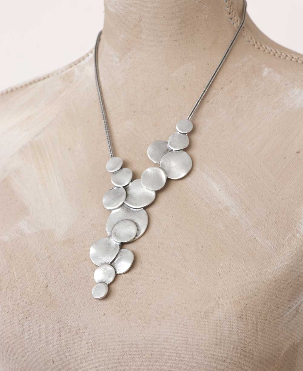 Hypoallergenic Statement Pewter Necklace