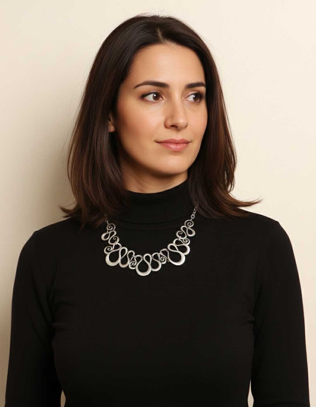 Swirl Pewter Necklace