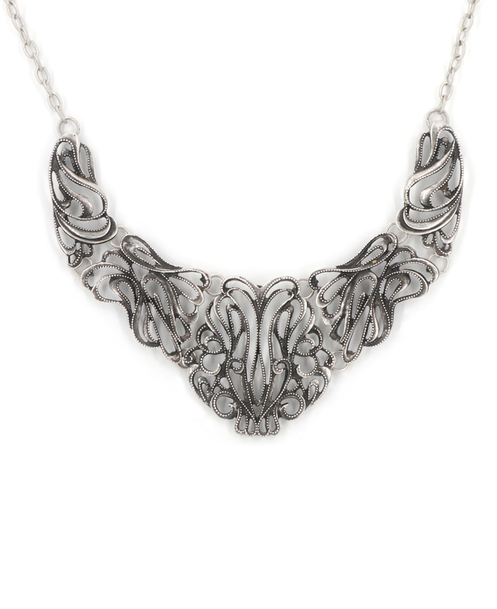 Regal crown-like statement necklace