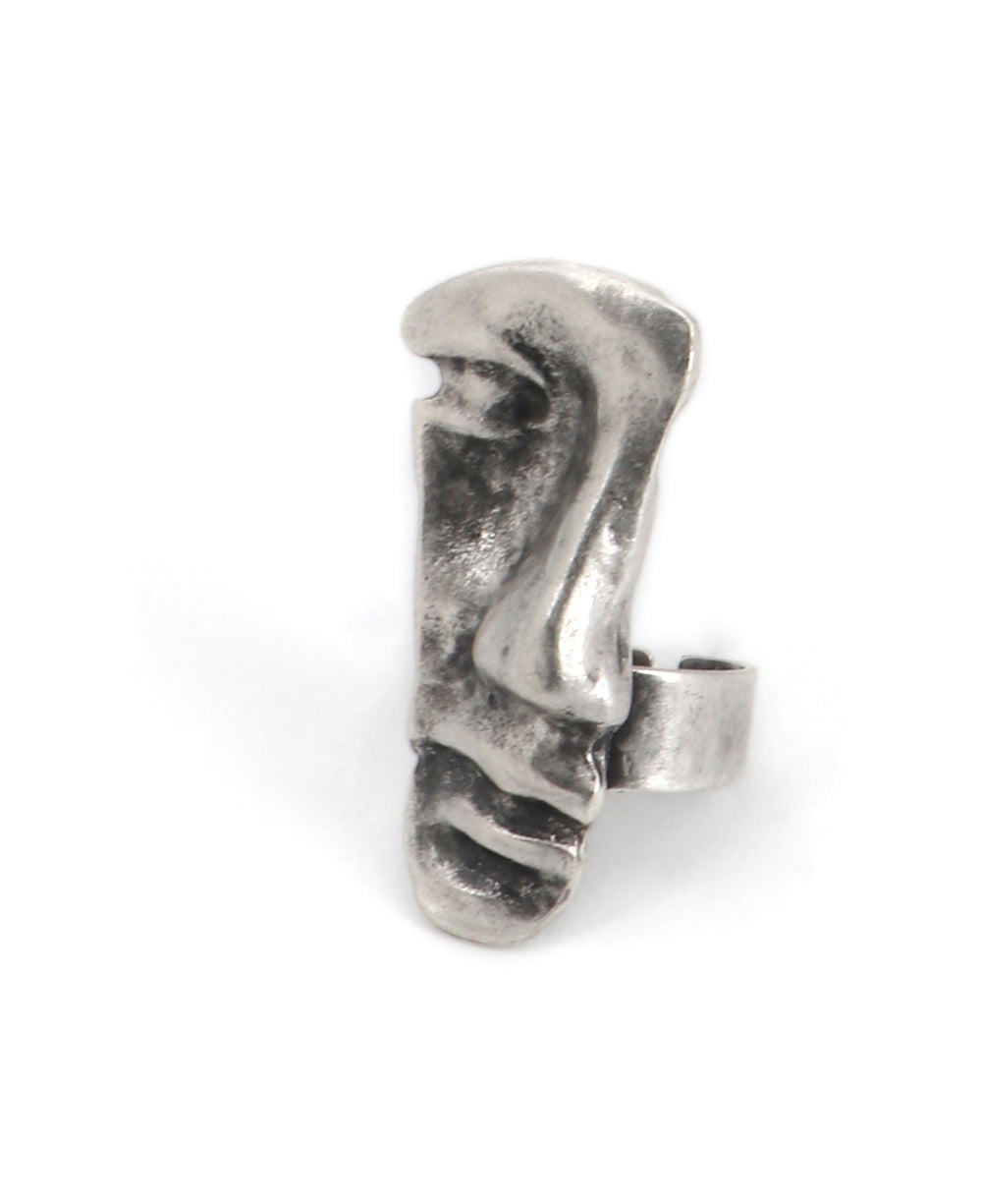 Statement face silhouette ring