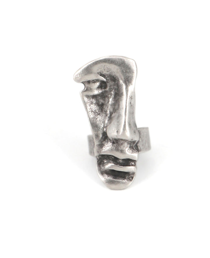 Adjustable artistic face ring