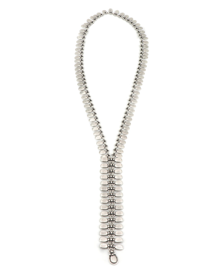 Y-shaped metal tab necklace