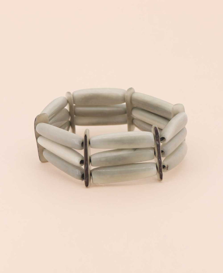 Pastel Grey-Green Tagua Bracelet