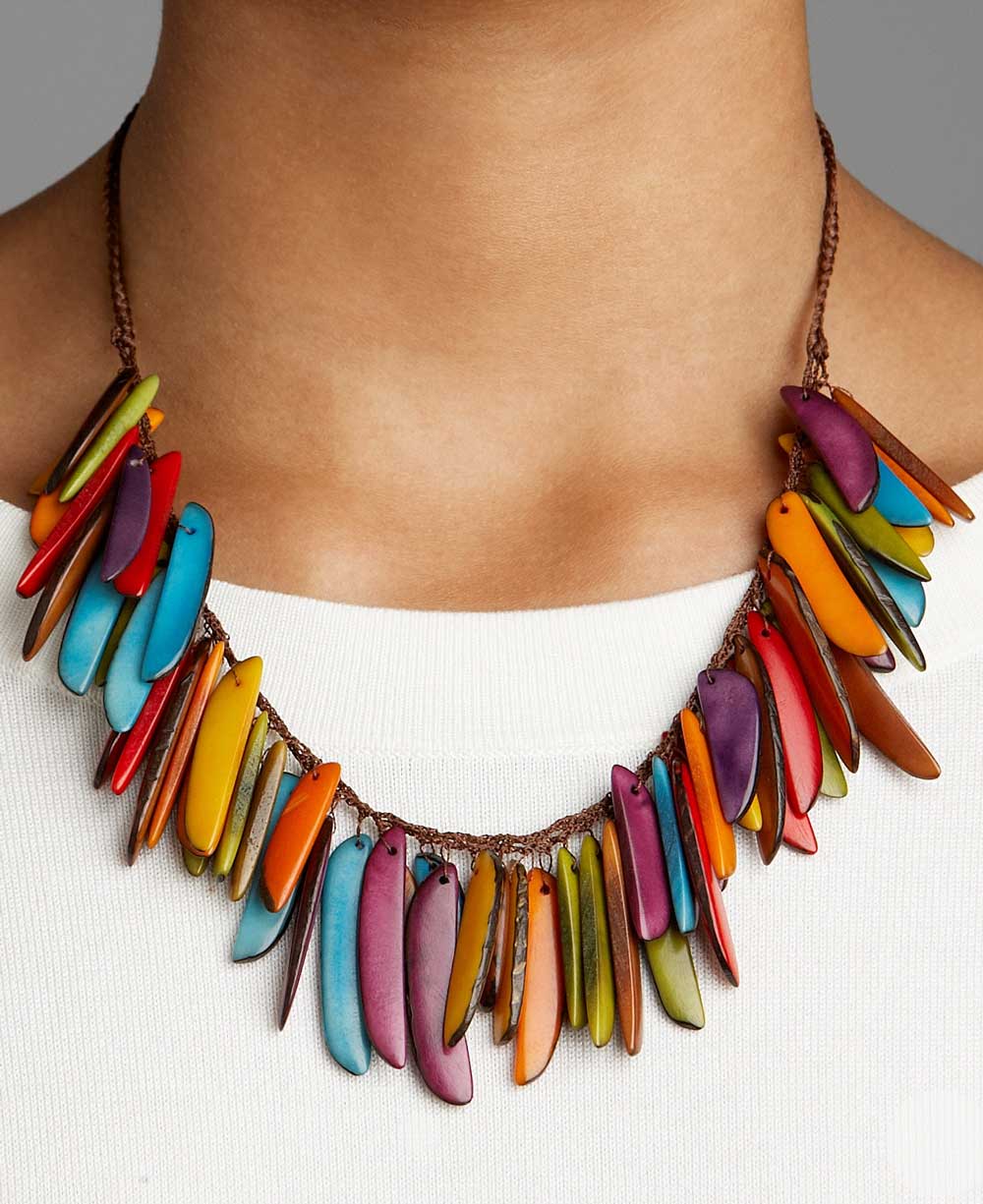 Colorful Eco-Friendly Tagua Necklace