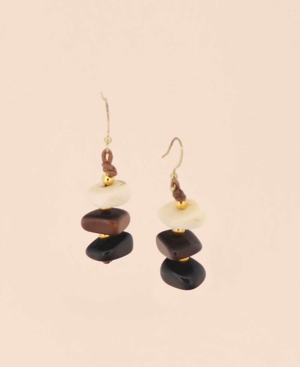 Multicolor Tagua Earrings