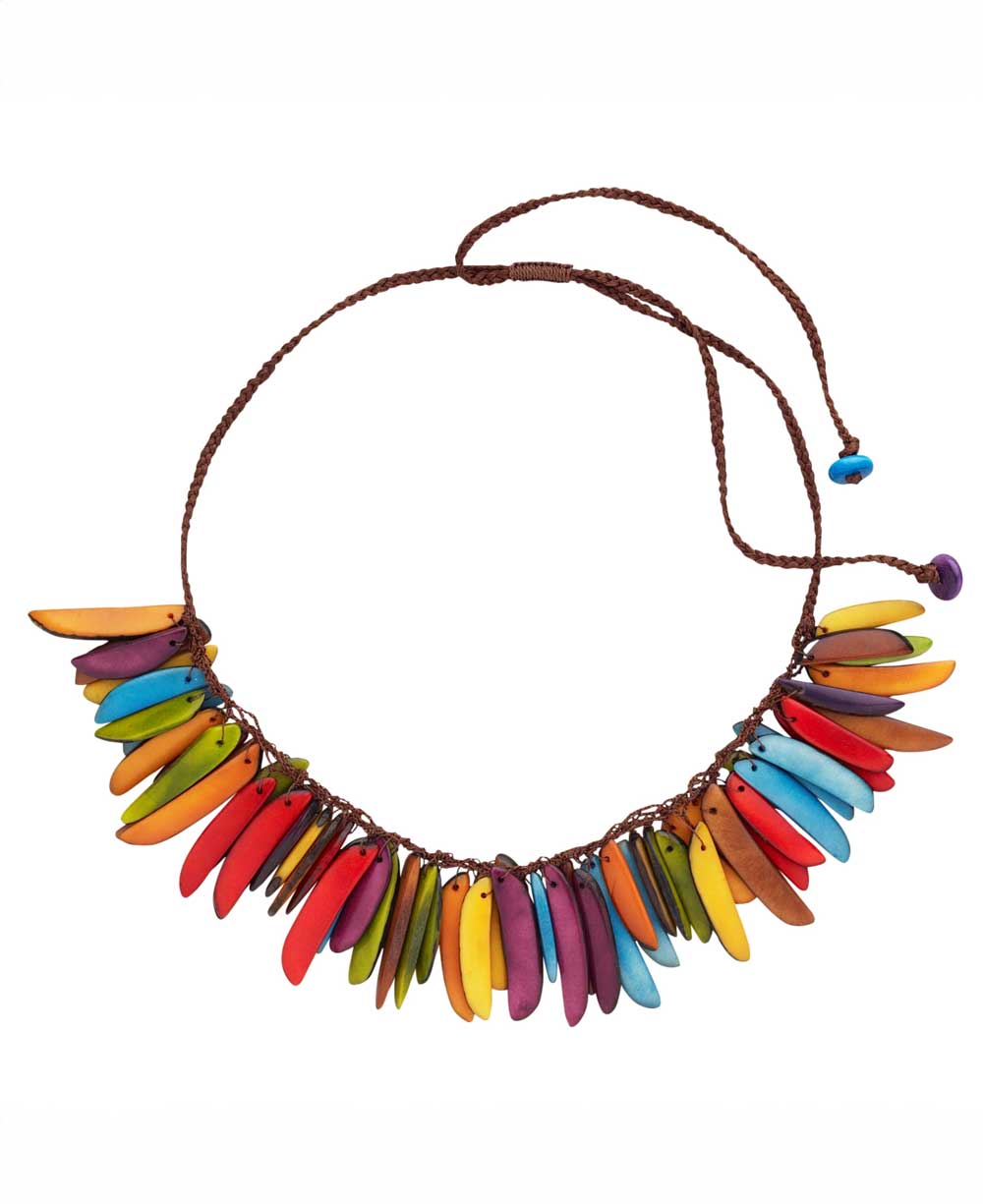 TTH-N340 Vibrant Tagua Nut Necklace