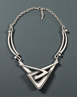 Bold Geometry: Sculptural Alloy Statement Necklace
