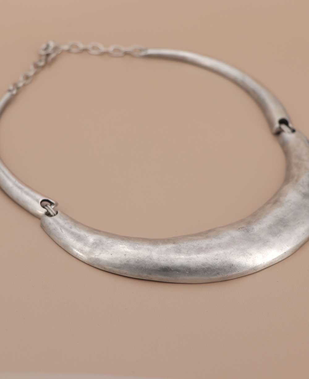 Handcrafted pewter necklace