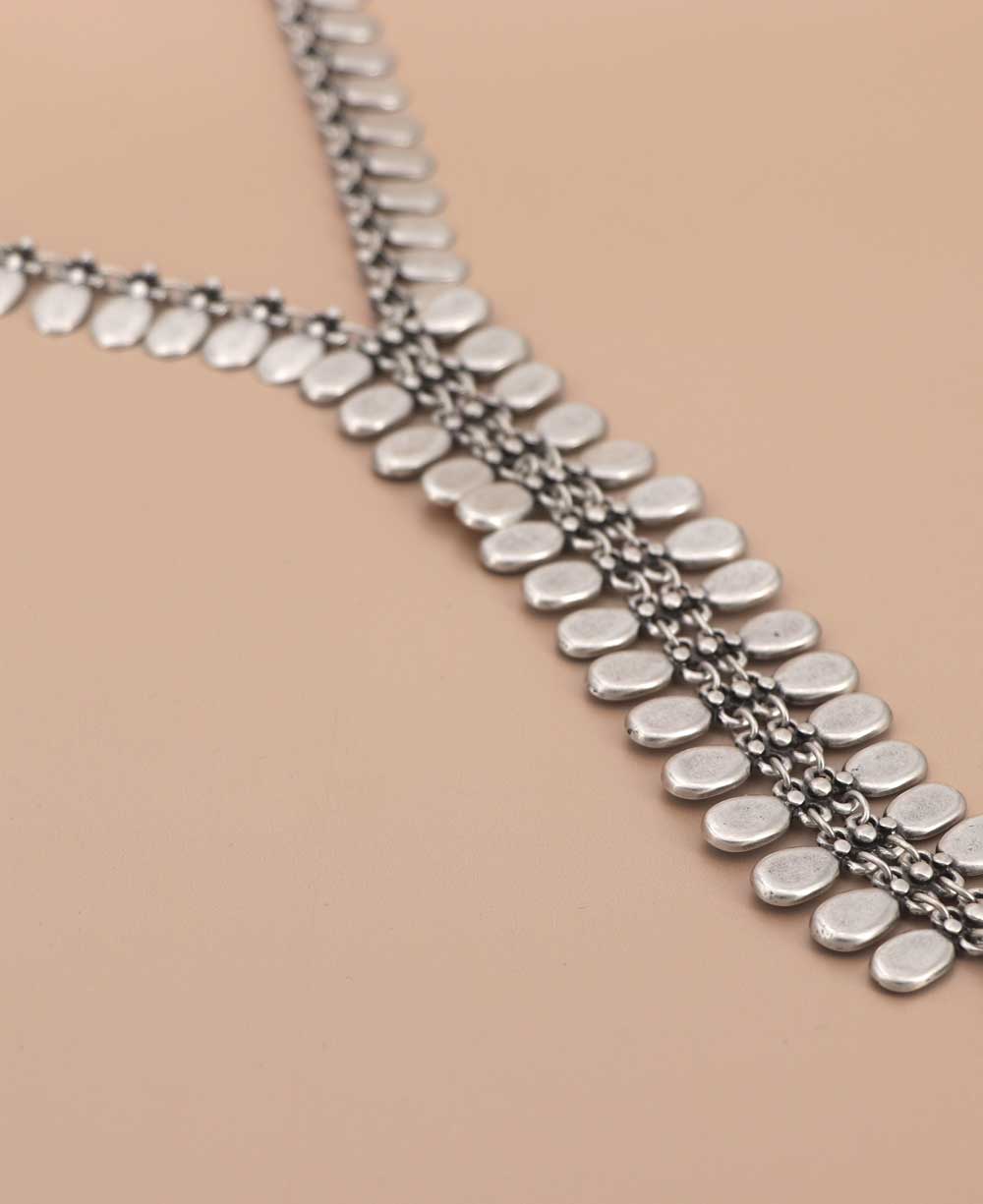 Handcrafted soldered metal necklace