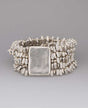 Hypoallergenic Pewter Bead Stretch Bracelet