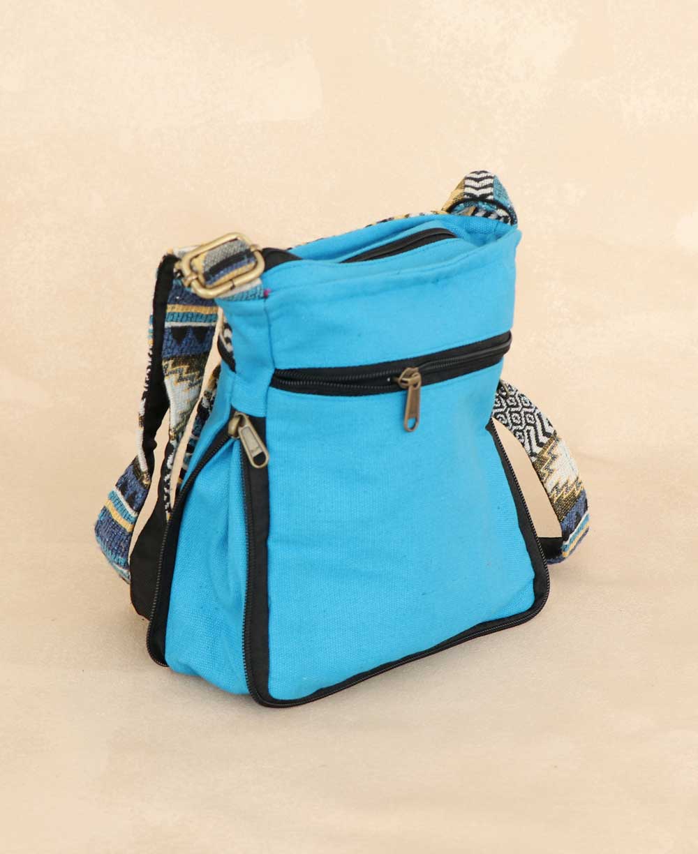 Back view of the Trendy Crossbody Cotton Bag