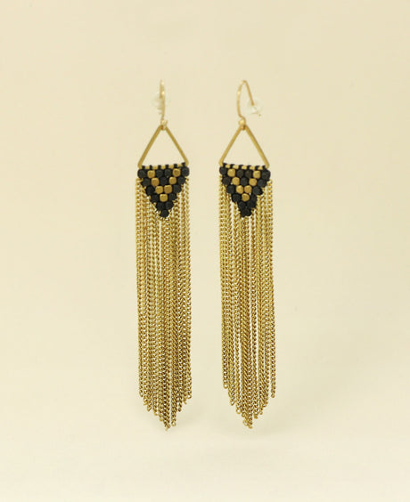 Brass Fringe Earrings