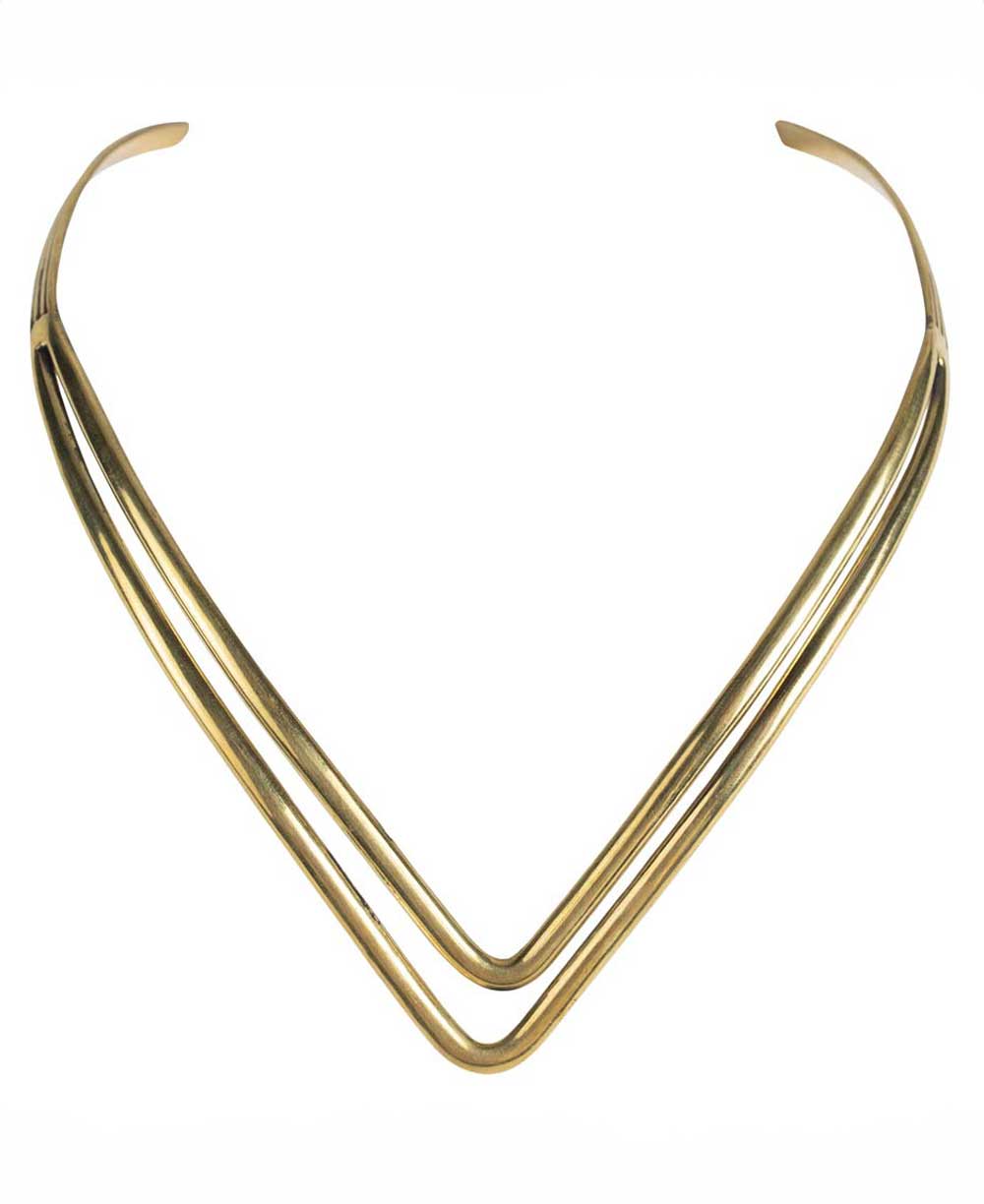 Tenacity Brass Collar Necklace