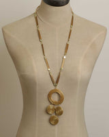 Golden Heritage: Handwoven Brazilian Grass Necklace