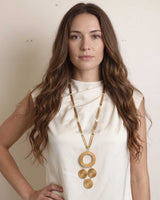 Golden Heritage: Handwoven Brazilian Grass Necklace