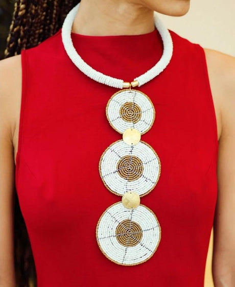 Kenyan Hand-Beaded Statement Necklace