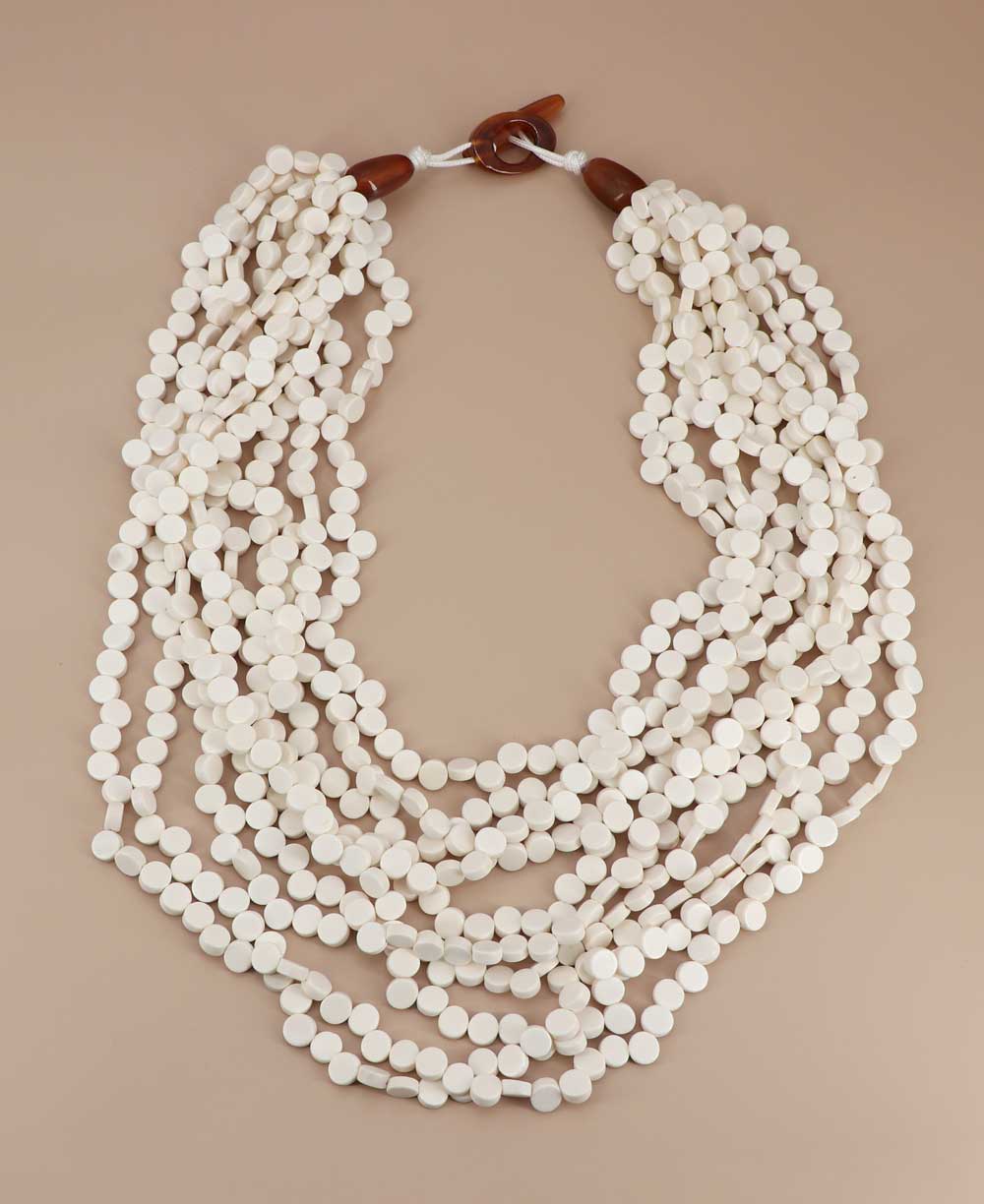 soft white twisted strand necklace
