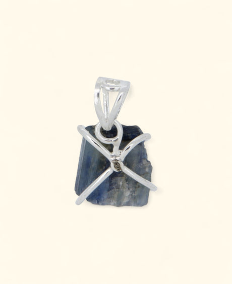 Sterling Silver Raw Cut Kyanite Pendant