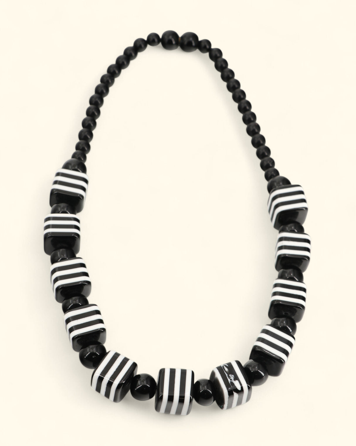 Monochrome Resin Bead Necklace