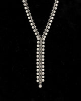 Cultural Elements silver-toned lariat necklace with round bead accents and a Y-shaped silhouette.