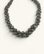 Cultural Elements antique gunmetal-tone layered statement necklace with lightweight metal beads and adjustable extender.