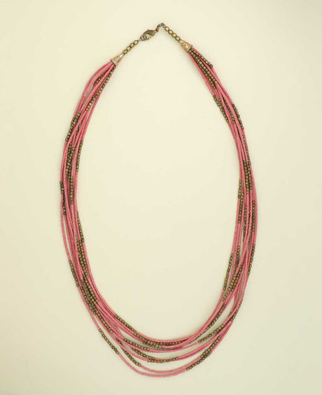 Brass Bead Multi Layer Necklace
