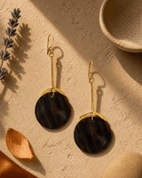 Horn and Brass Drop Earrings, Kenya — earrings, vibey shadow lifestyle photo