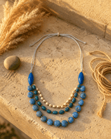 Idra Multi-Strand Natural Bead Necklace – Ecuador — necklaces, outdoor sunlit window ledge lifestyle photo